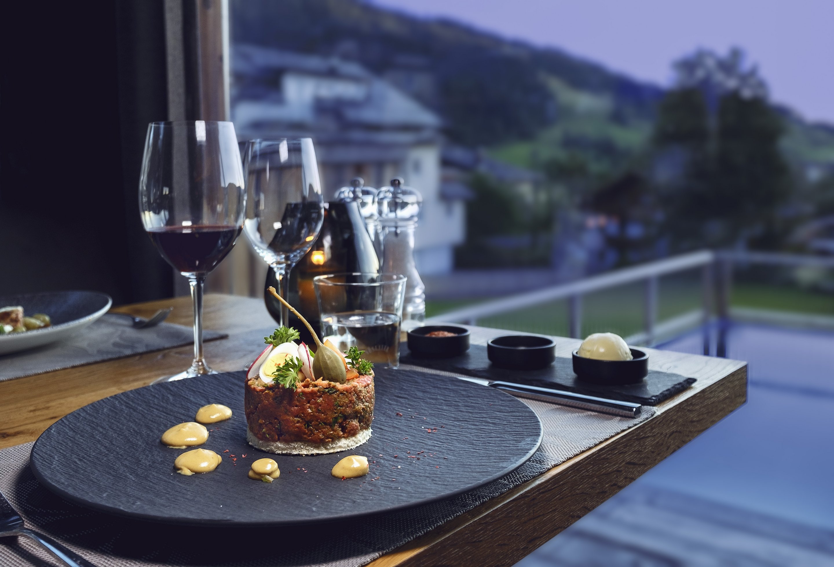 Halbpension in Wagrain wird in Almmonte Eatery serviert- 5 gänge menü